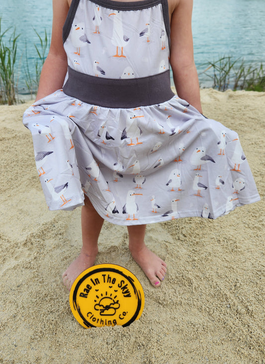 Summer Seagulls Pocket Tank Dress