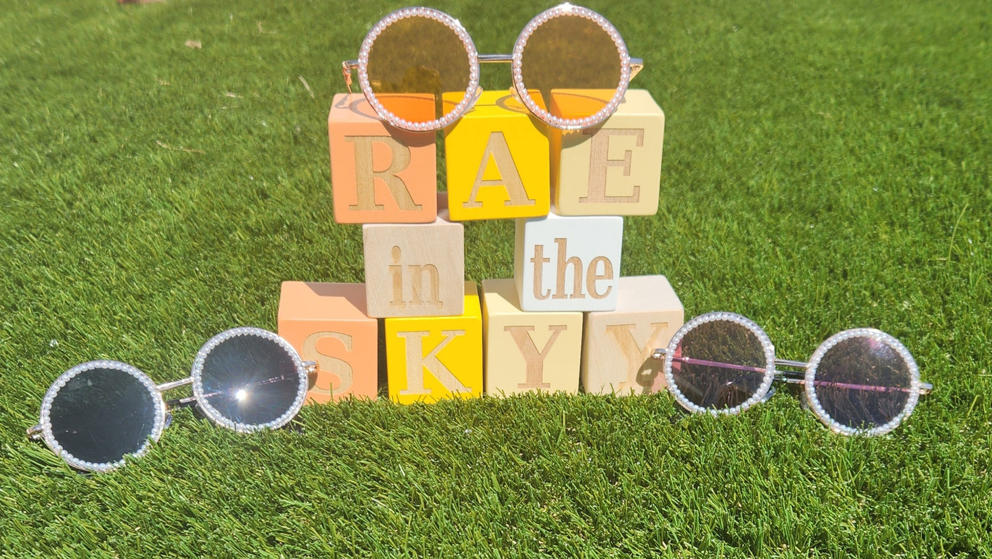 Girls Round Pearl Sunnies