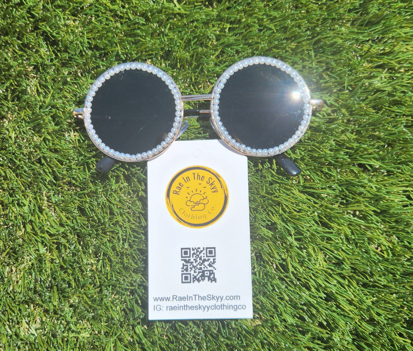 Girls Round Pearl Sunnies