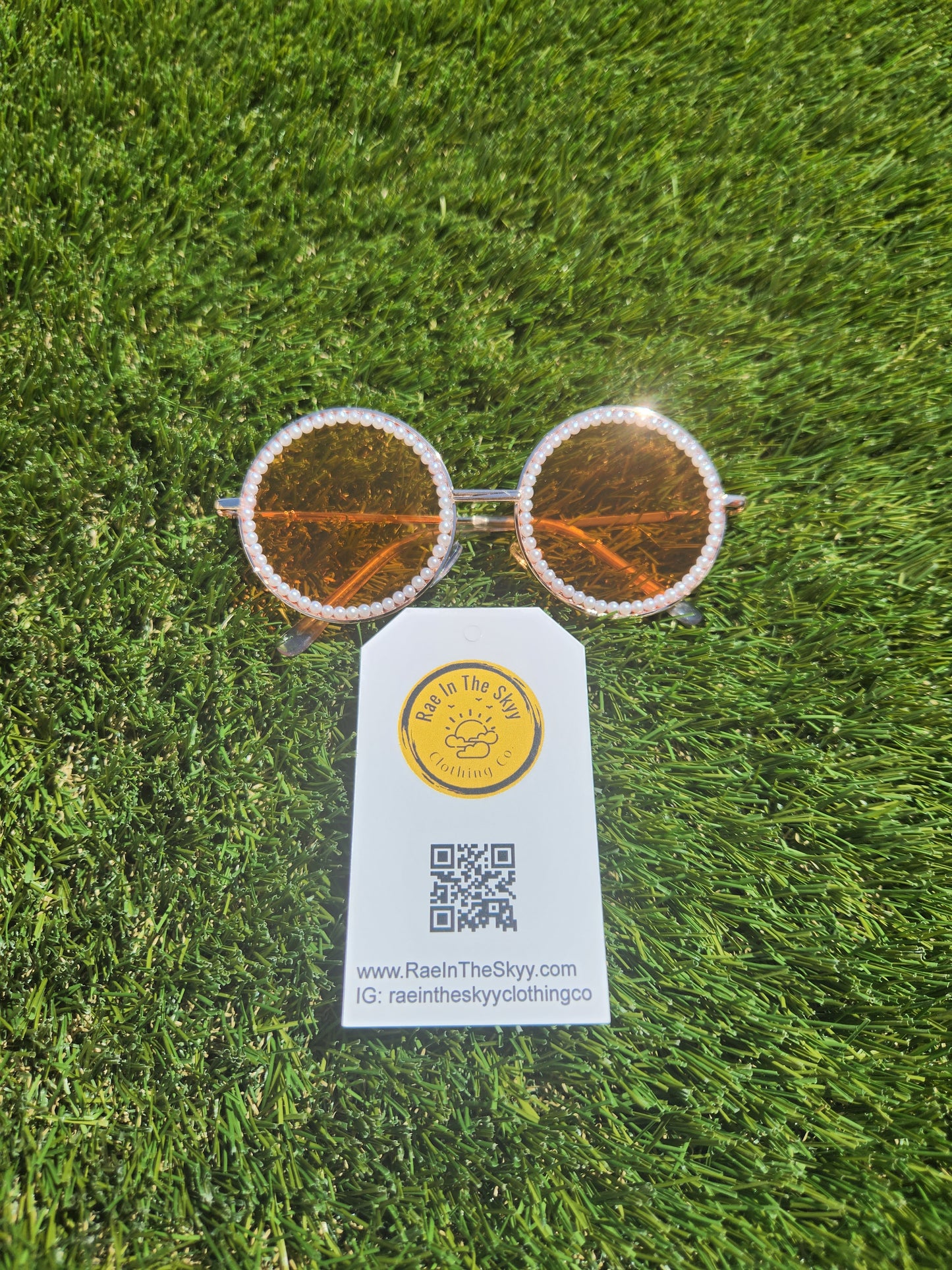 Girls Round Pearl Sunnies