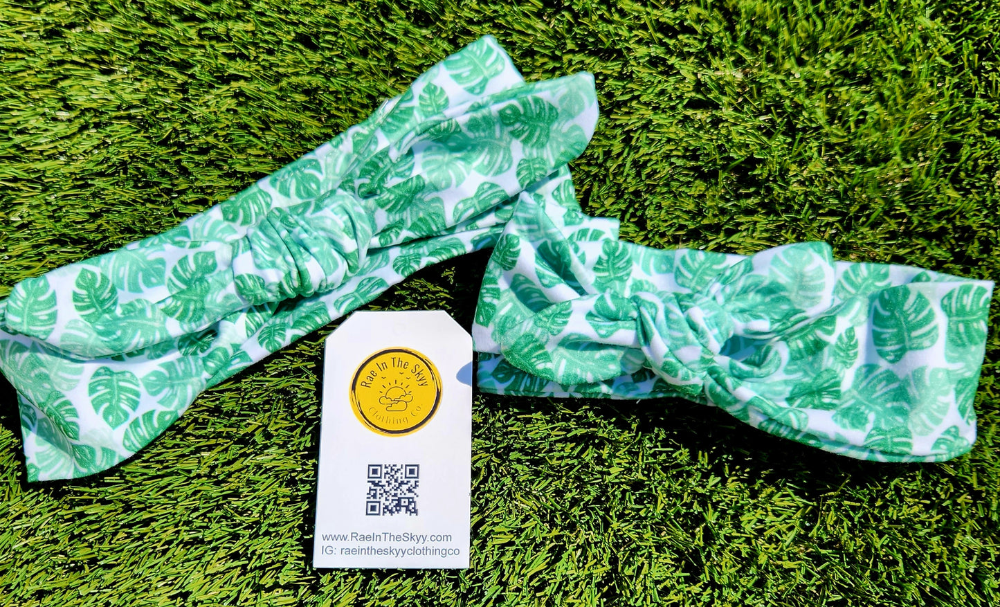 Mommy & Me Tropical Leaves Headband Set