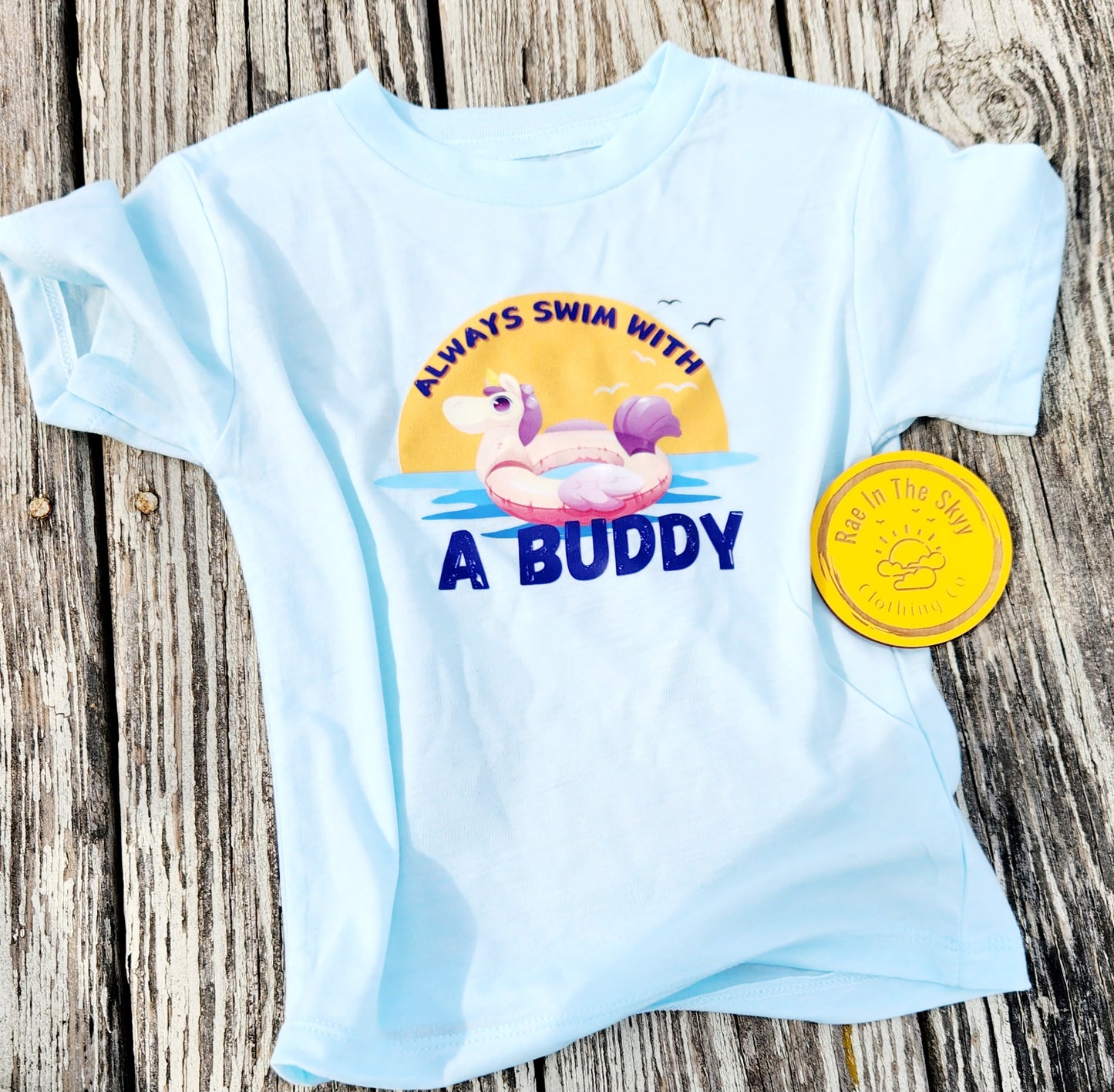 Always Swim With A Buddy UNICORN Tee