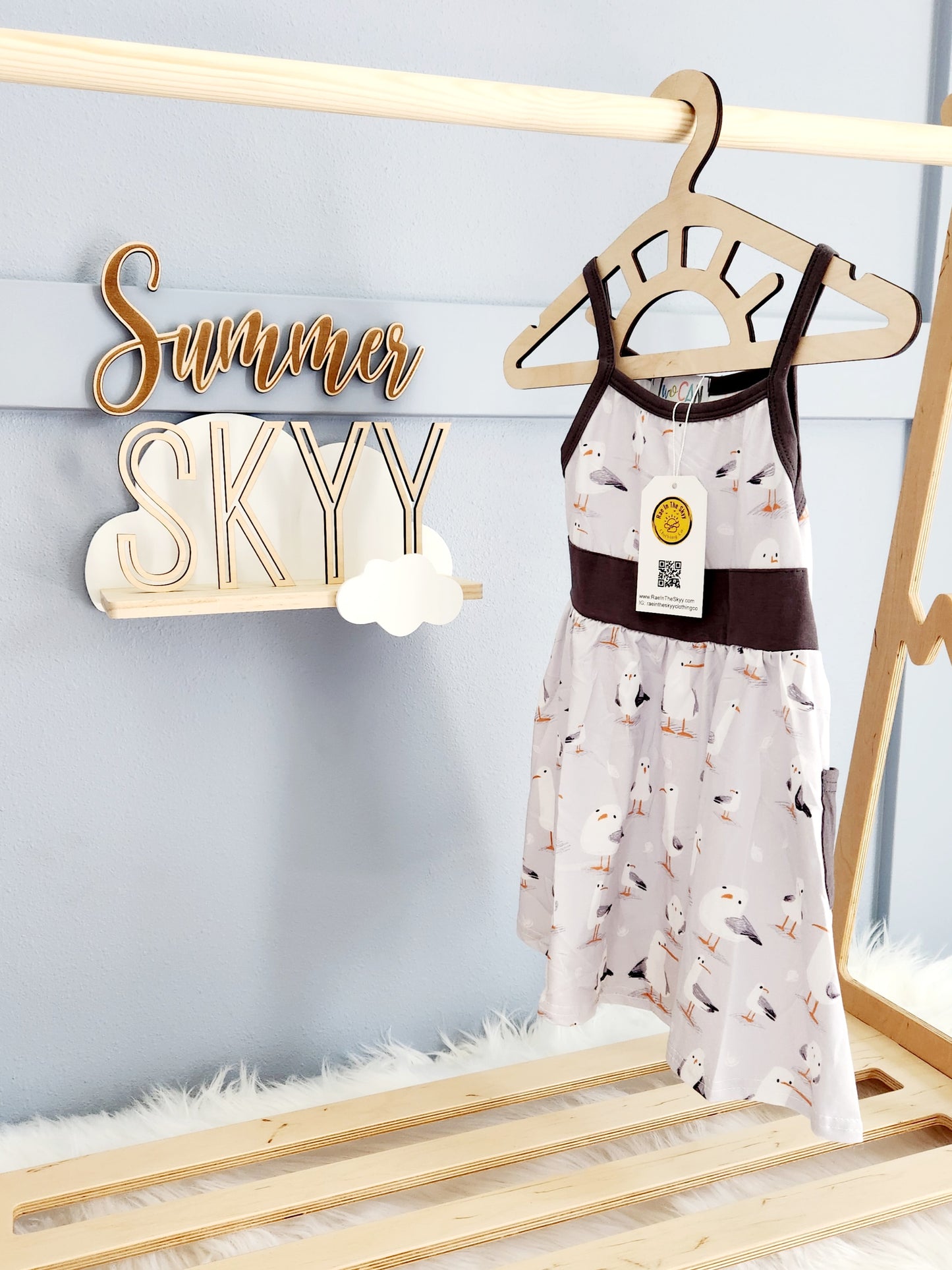 Summer Seagulls Pocket Tank Dress