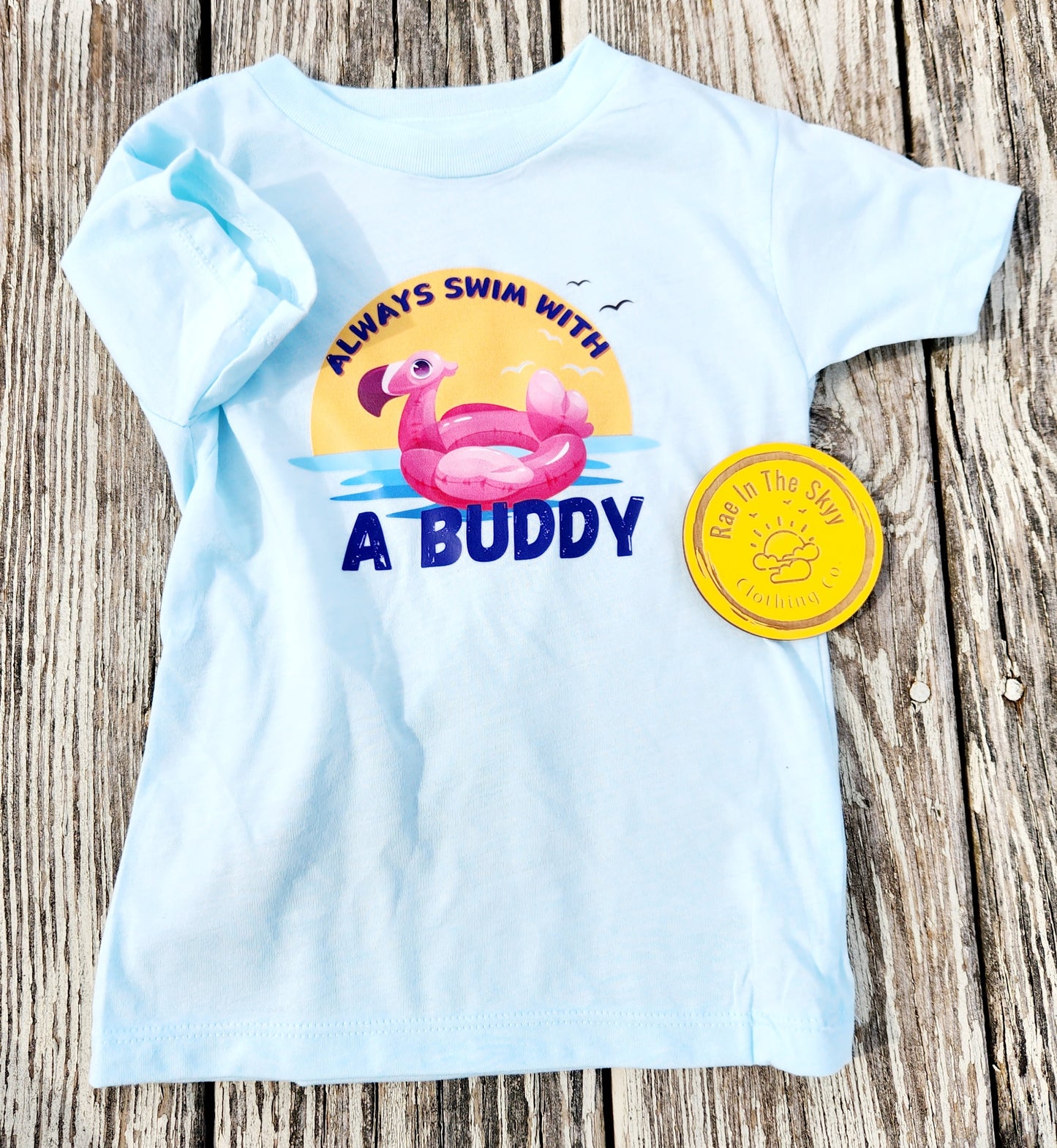 Always Swim With A Buddy FLAMINGO Tee