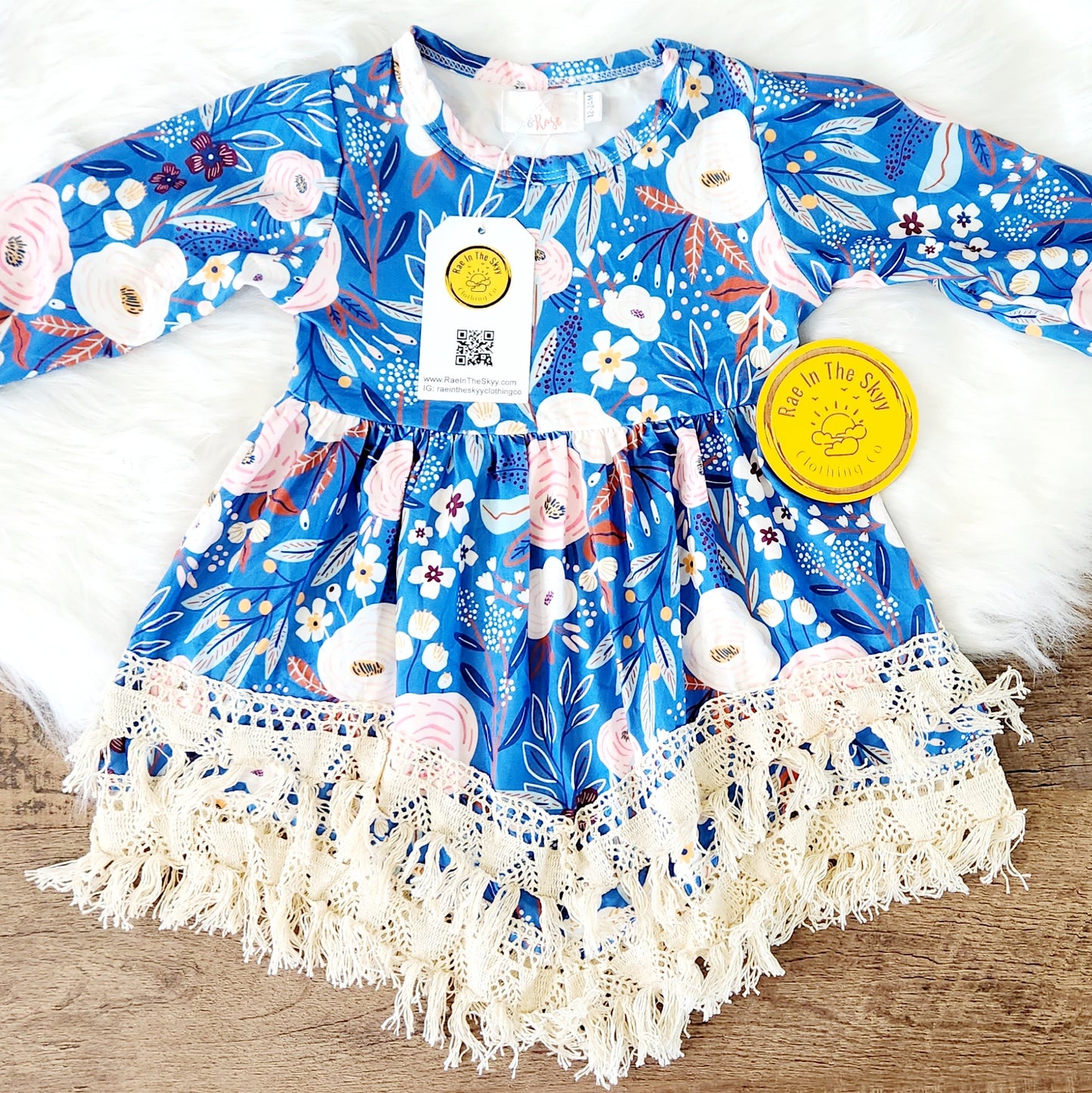 Don't Be Blue Boho Fringe Dress