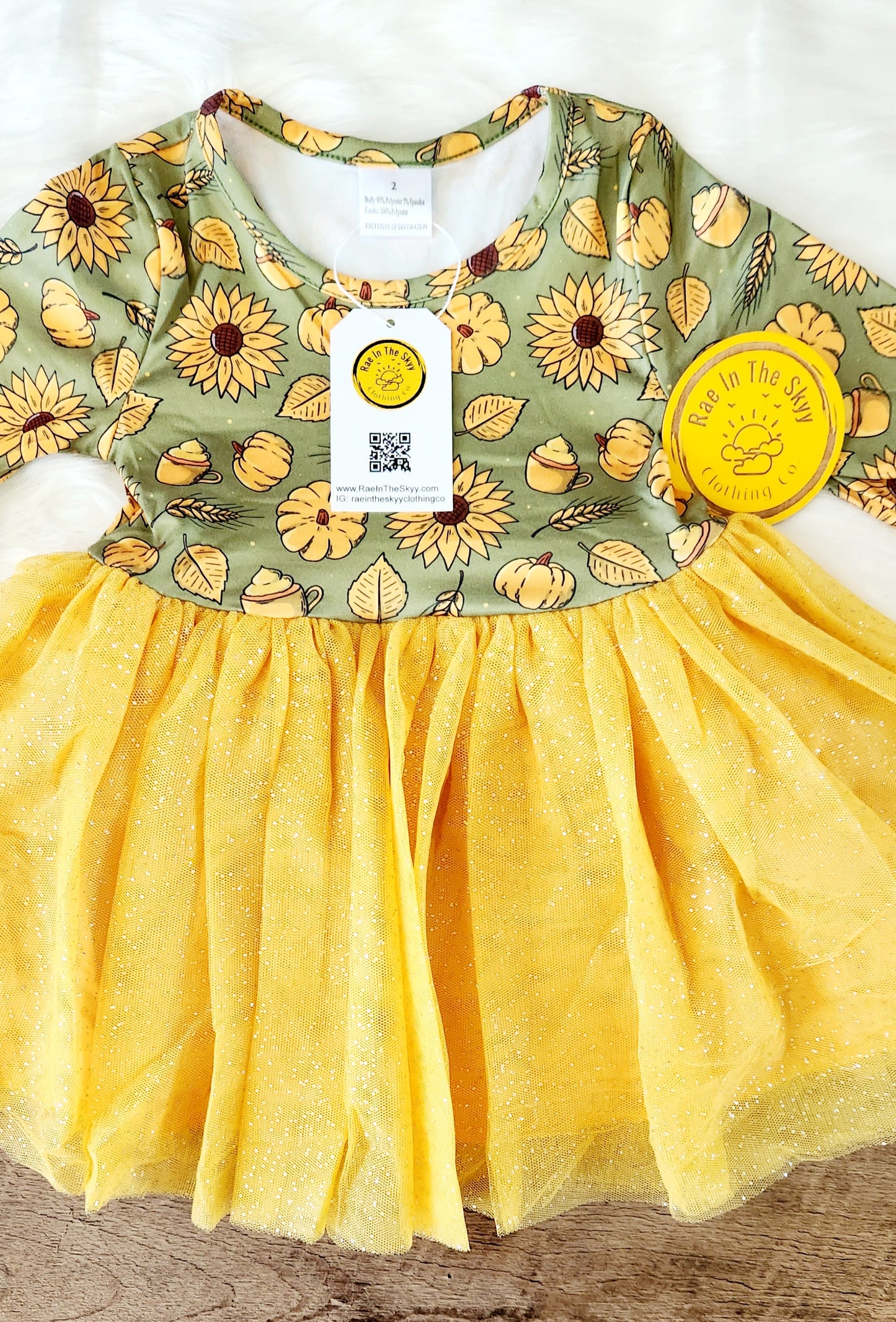 Sunflower Sparkle Tutu Dress