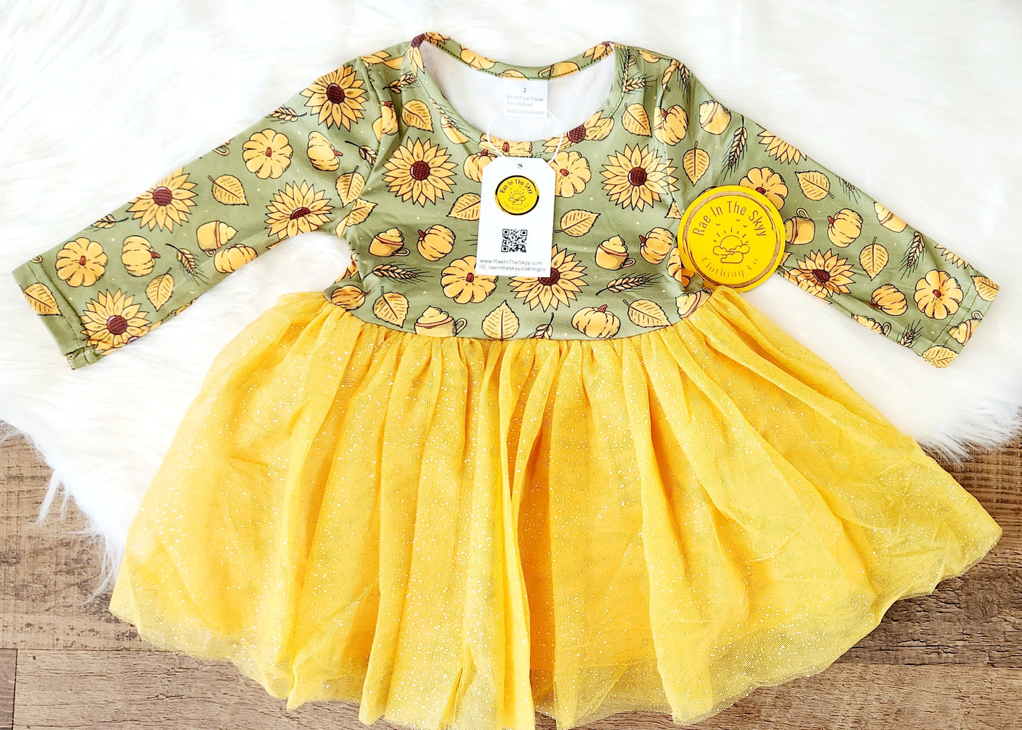 Sunflower Sparkle Tutu Dress