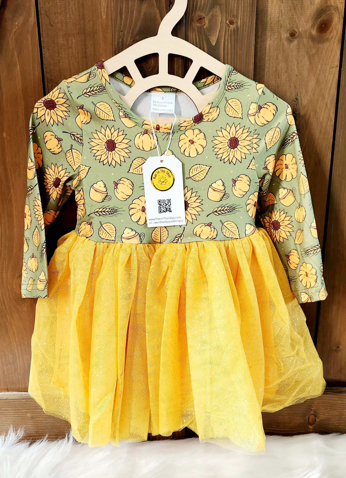 Sunflower Sparkle Tutu Dress