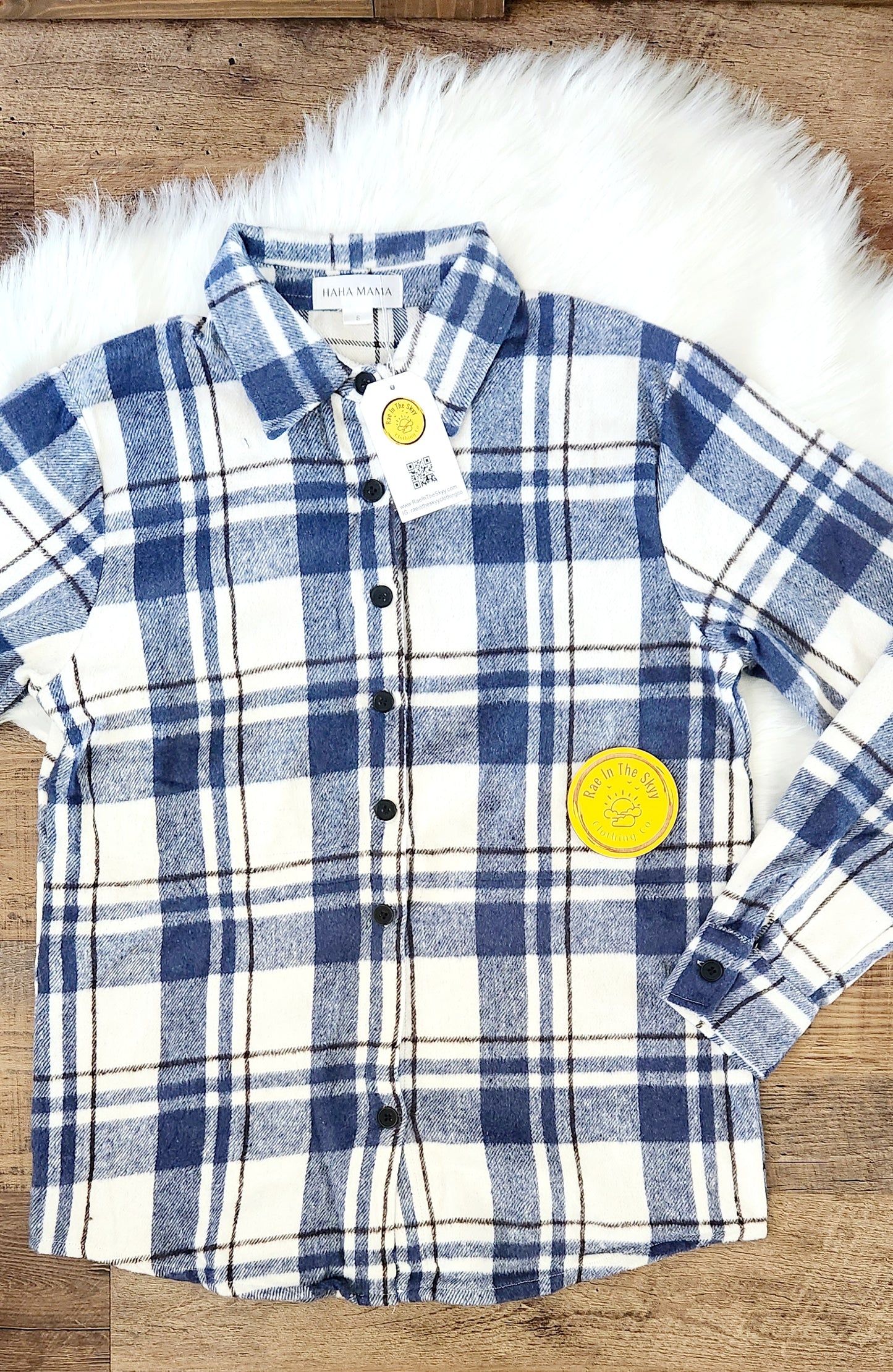 Navy Plaid Flannel (Adult)